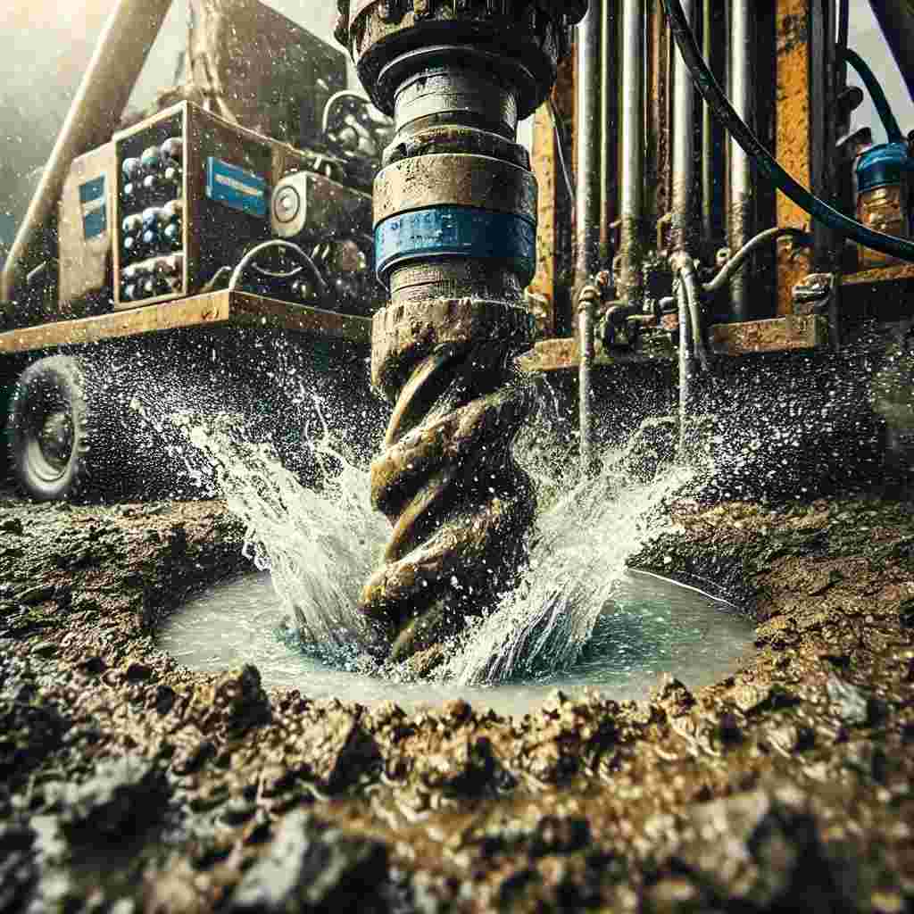 Water well drilling background